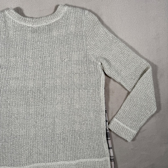 Sactuary Sweater Womens Small Light Gray Plaid Lined Long Sleeve Wool Blend - Picture 9 of 15